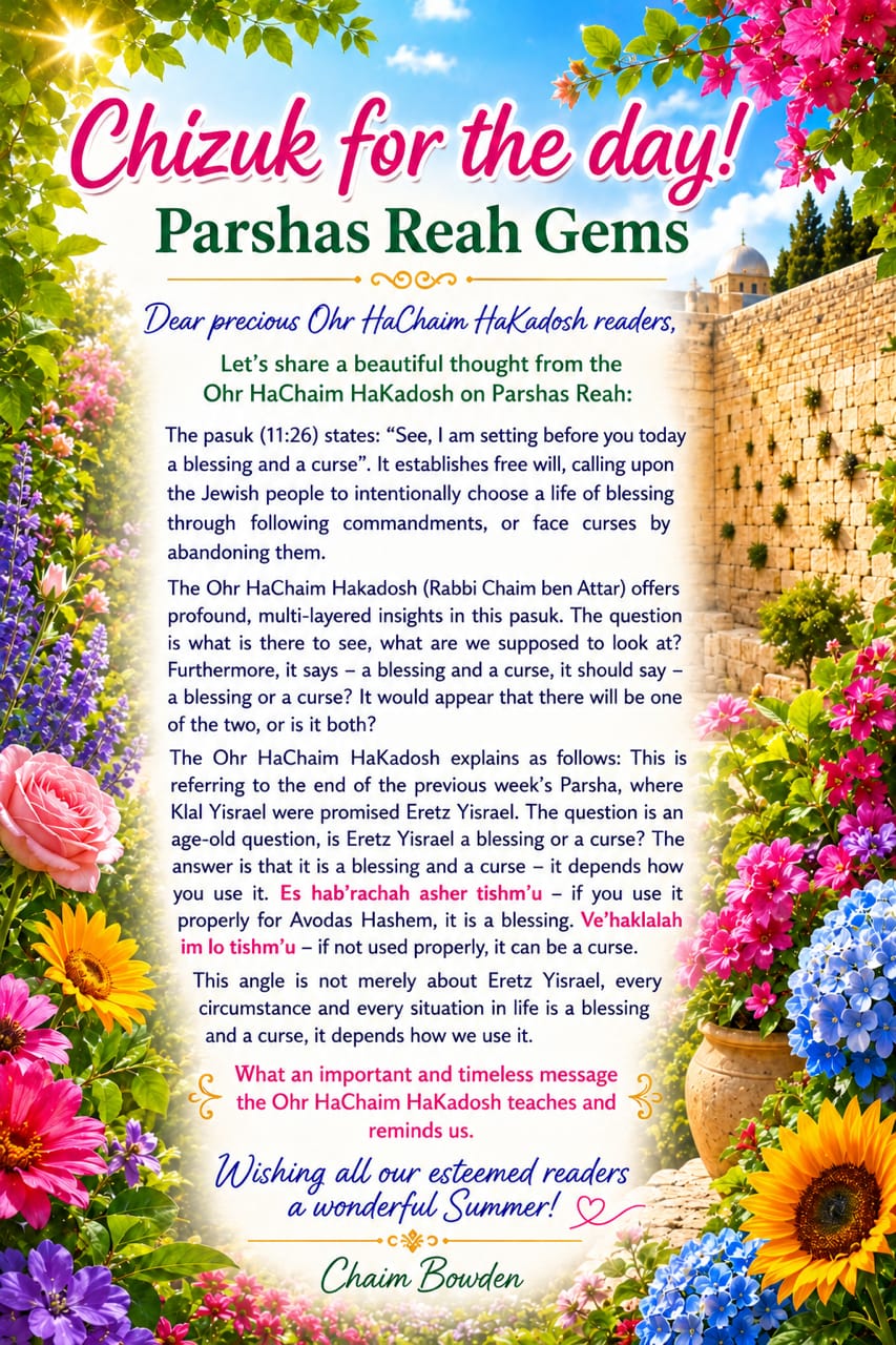 Ohr HaChaim HaKadosh Gems - Rabbi Chaim Bowden