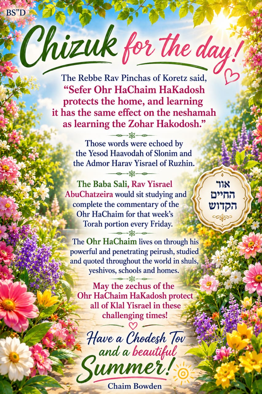 Ohr HaChaim HaKadosh Gems - Rabbi Chaim Bowden
