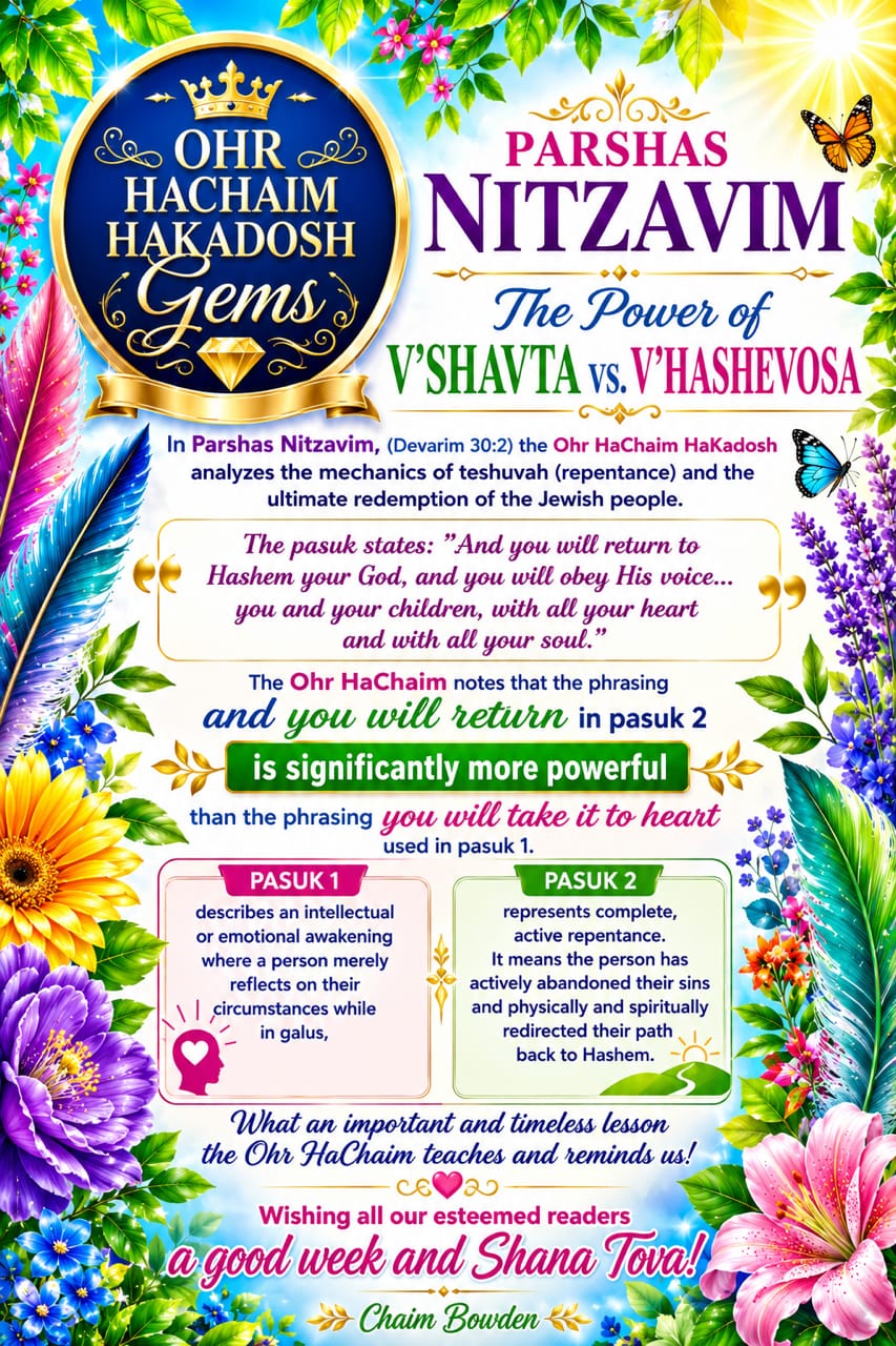 Ohr HaChaim HaKadosh Gems - Rabbi Chaim Bowden