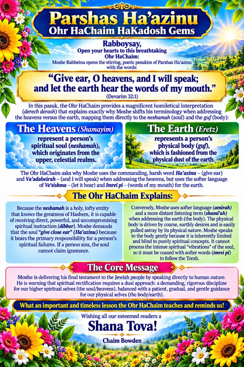 Ohr HaChaim HaKadosh Gems - Rabbi Chaim Bowden