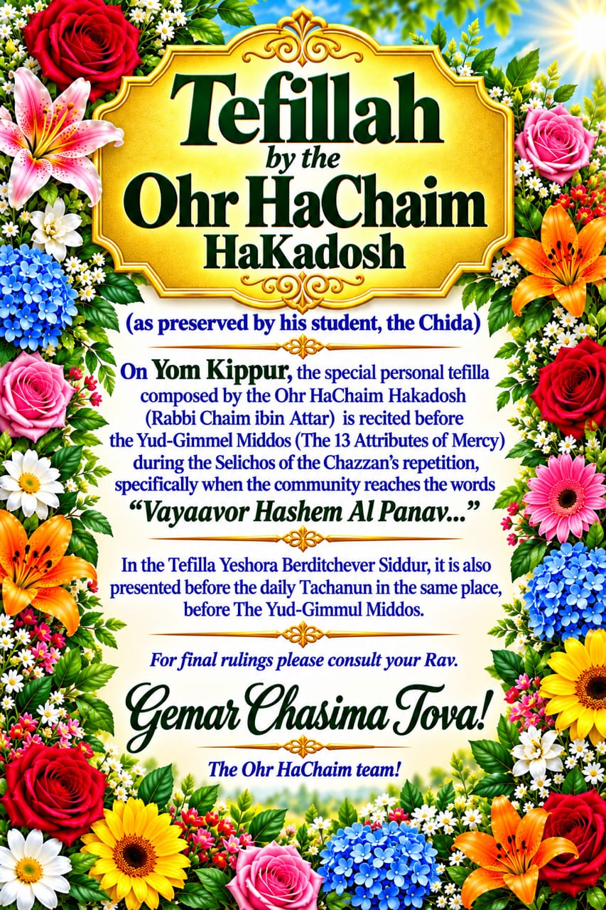 Ohr HaChaim HaKadosh Gems - Rabbi Chaim Bowden