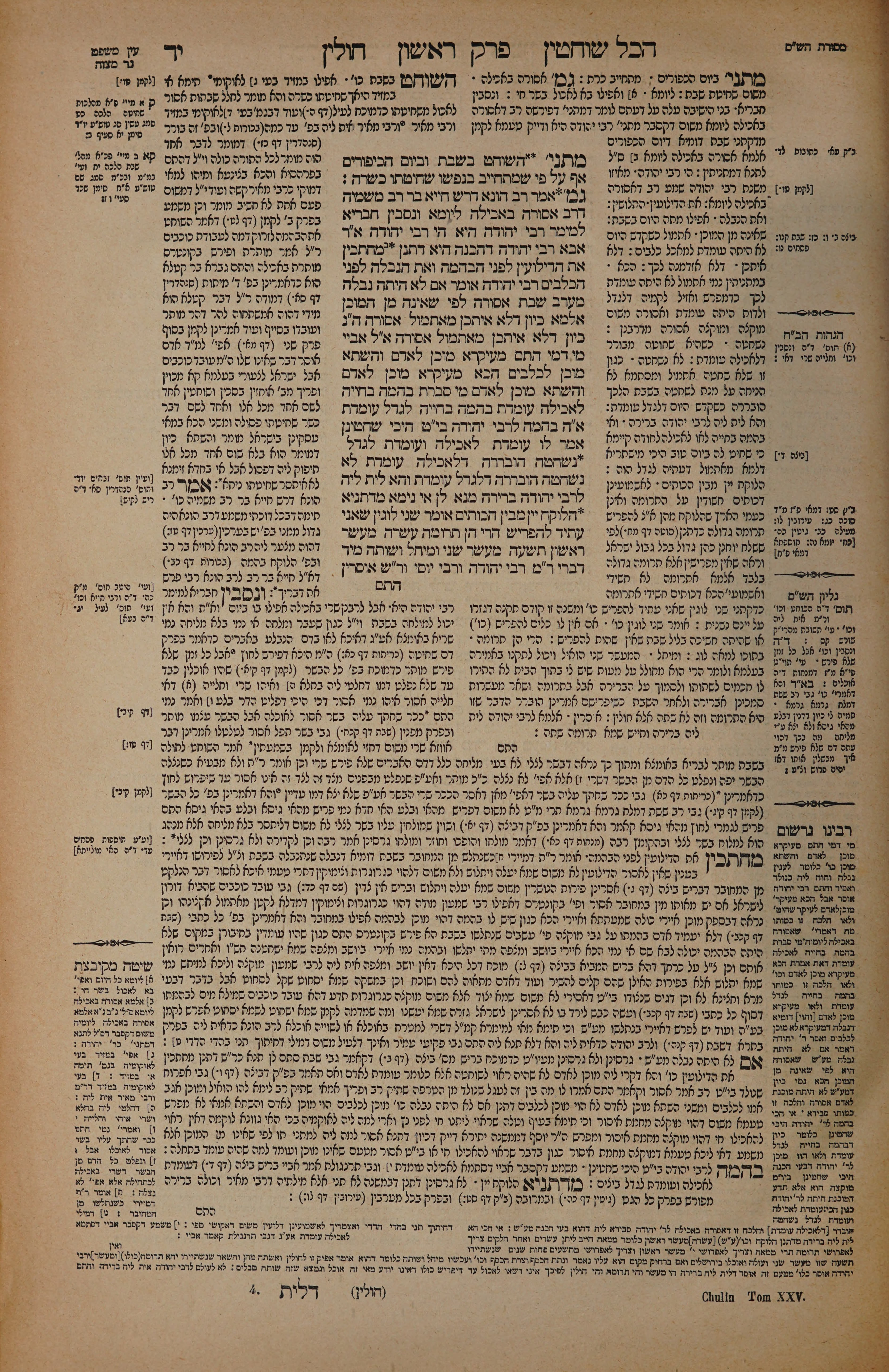 Chullin 14 — amud alef