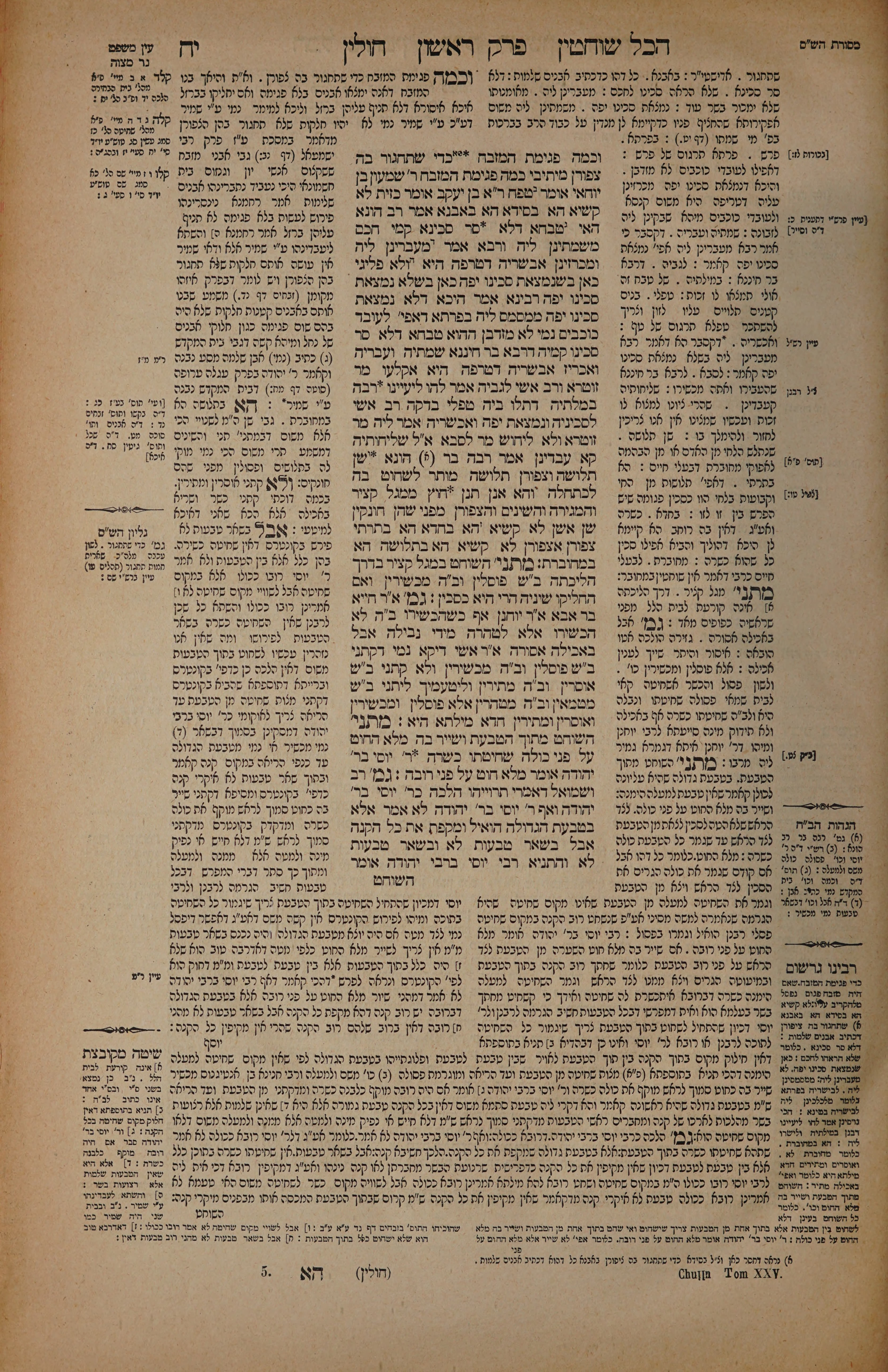 Chullin 18 — amud alef