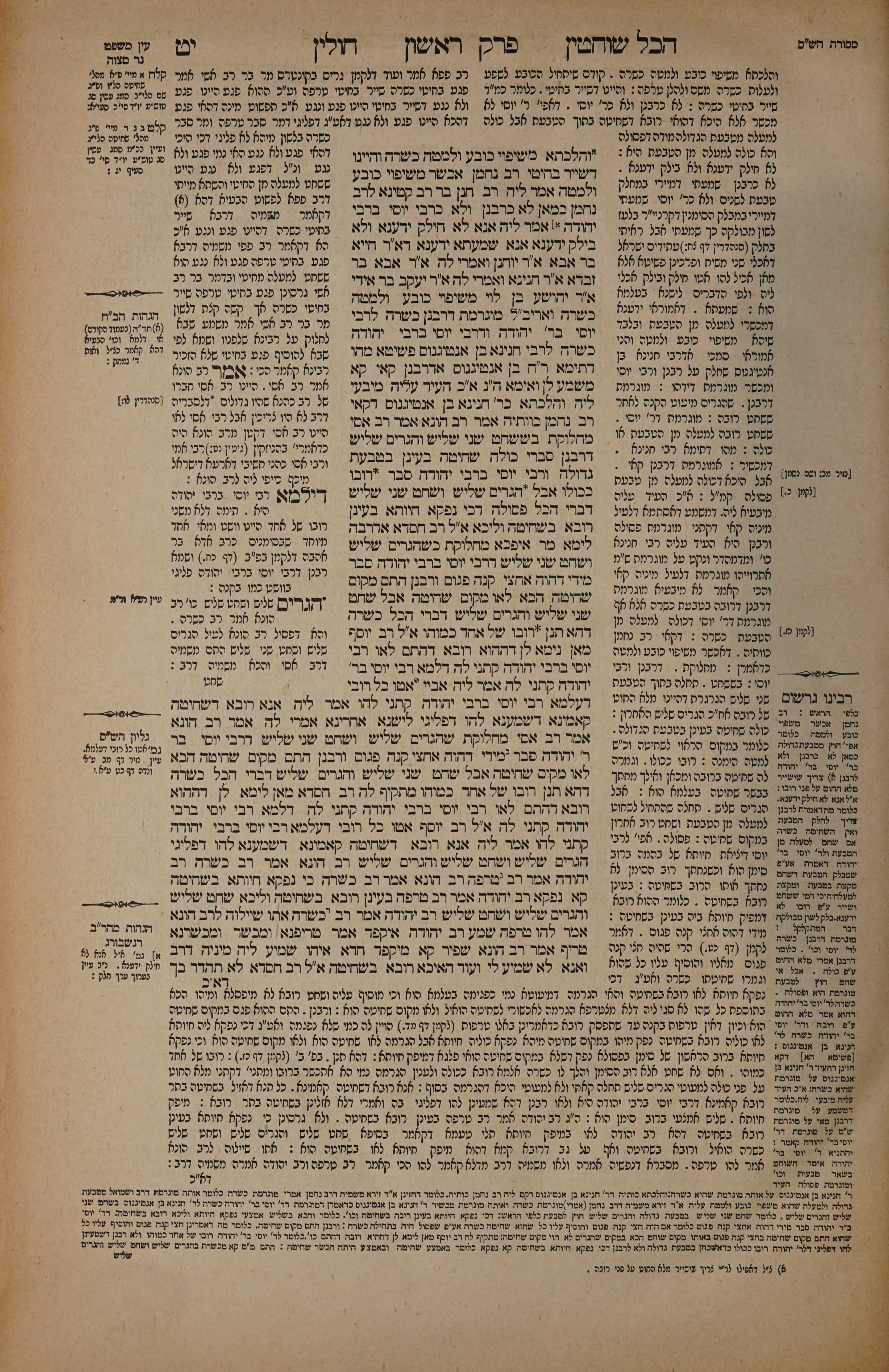 Chullin 19 — amud alef