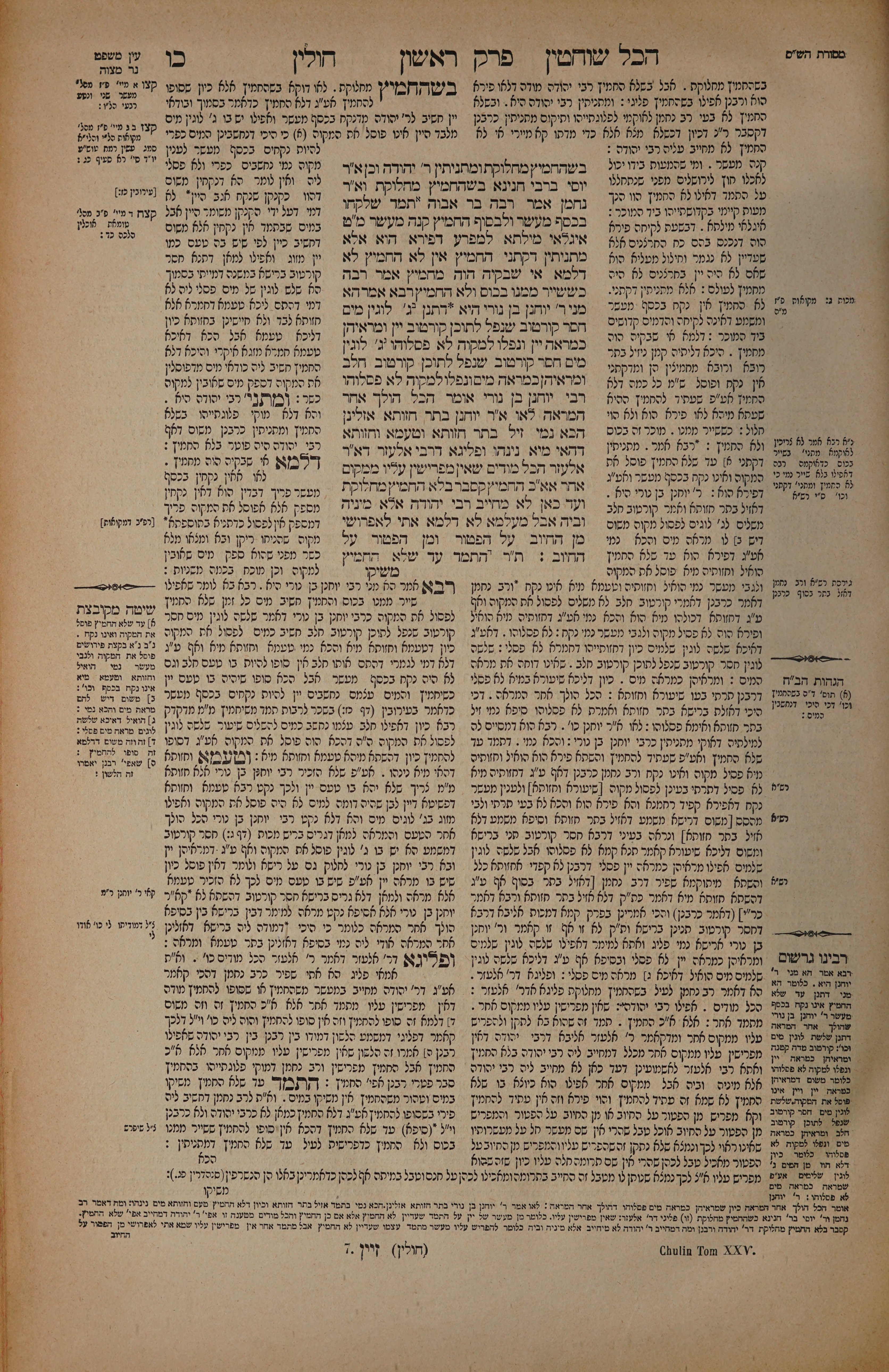 Chullin 26 — amud alef