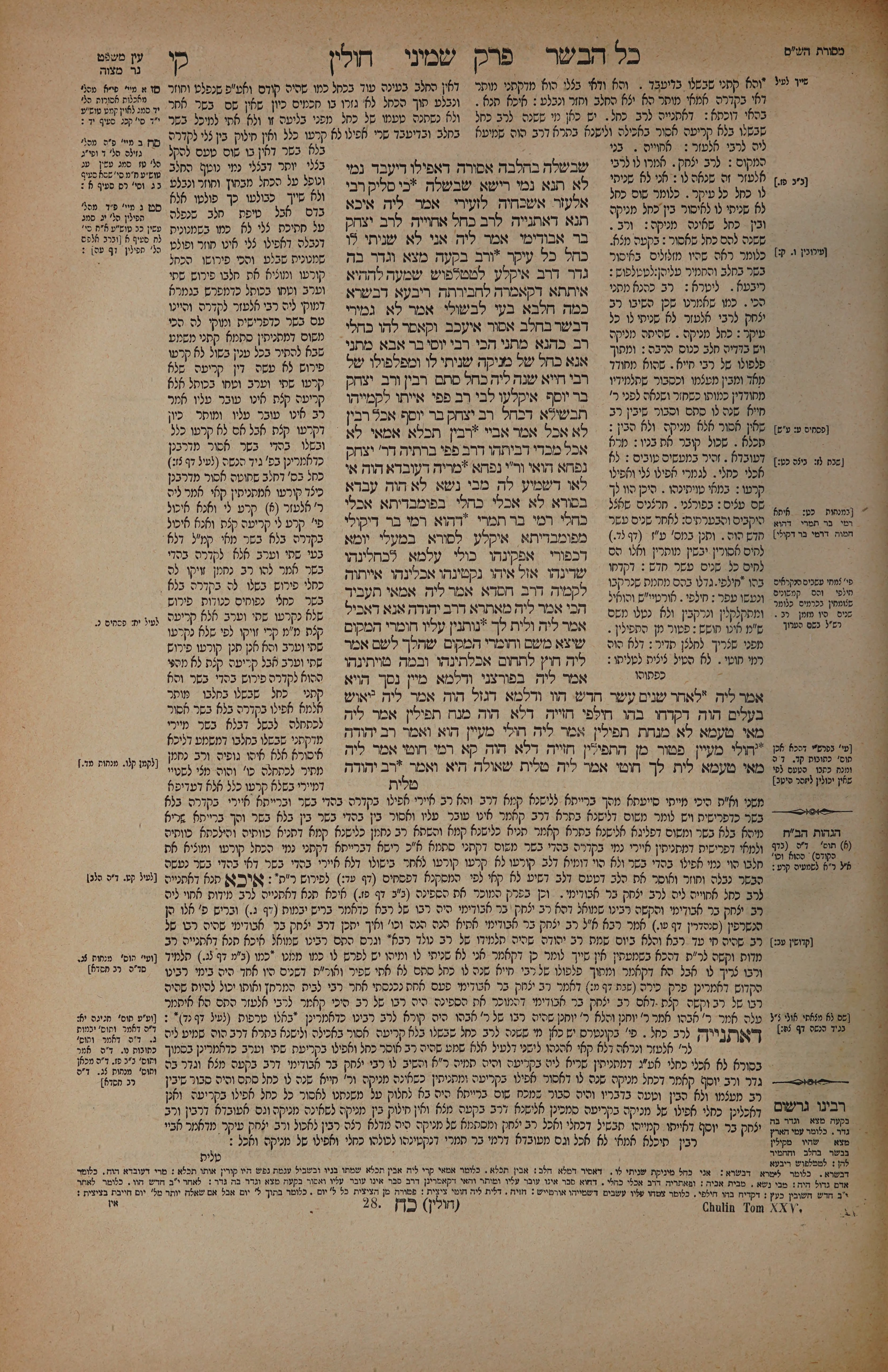 Chullin 110 — amud alef