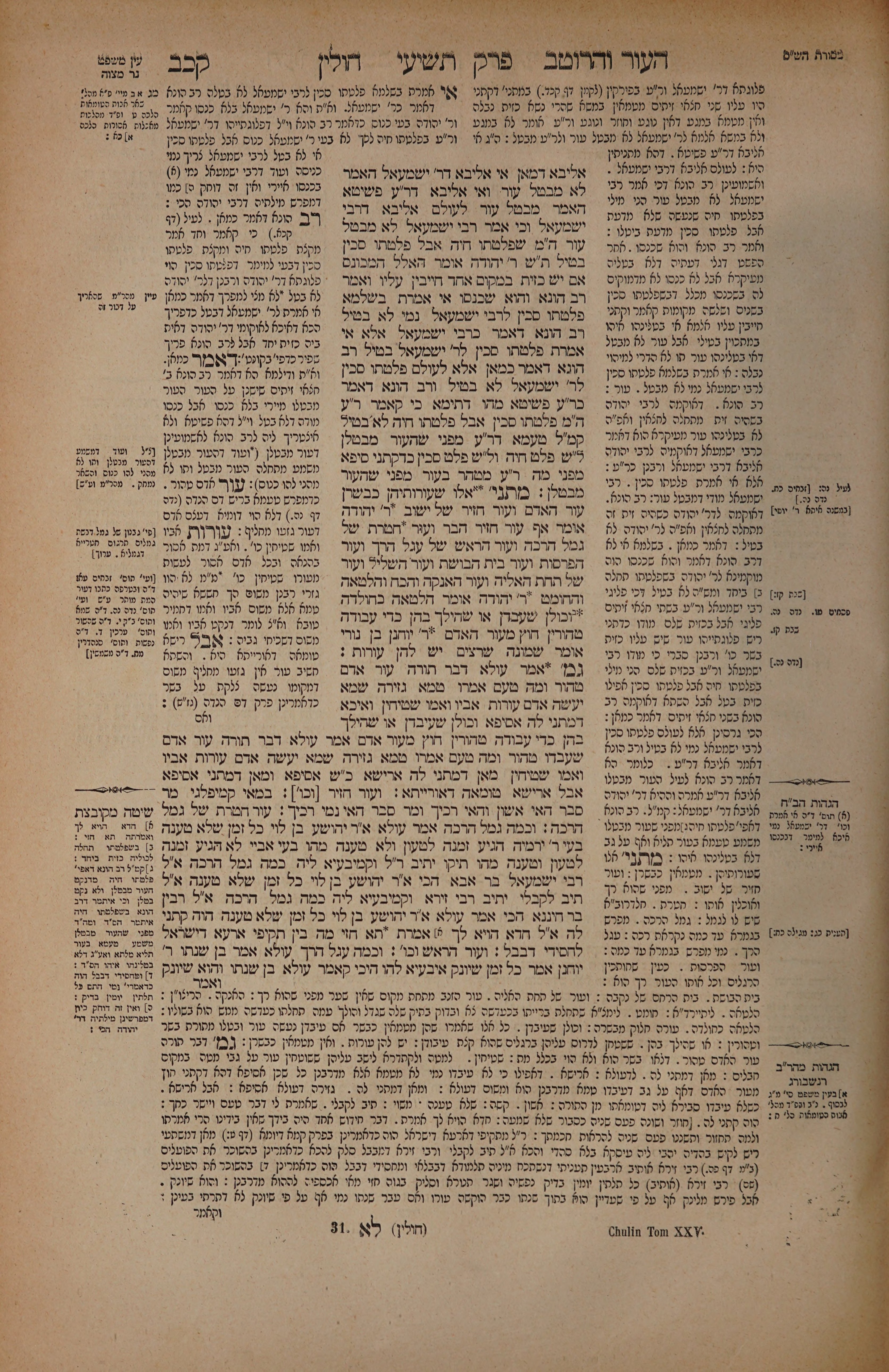 Chullin 122 — amud alef