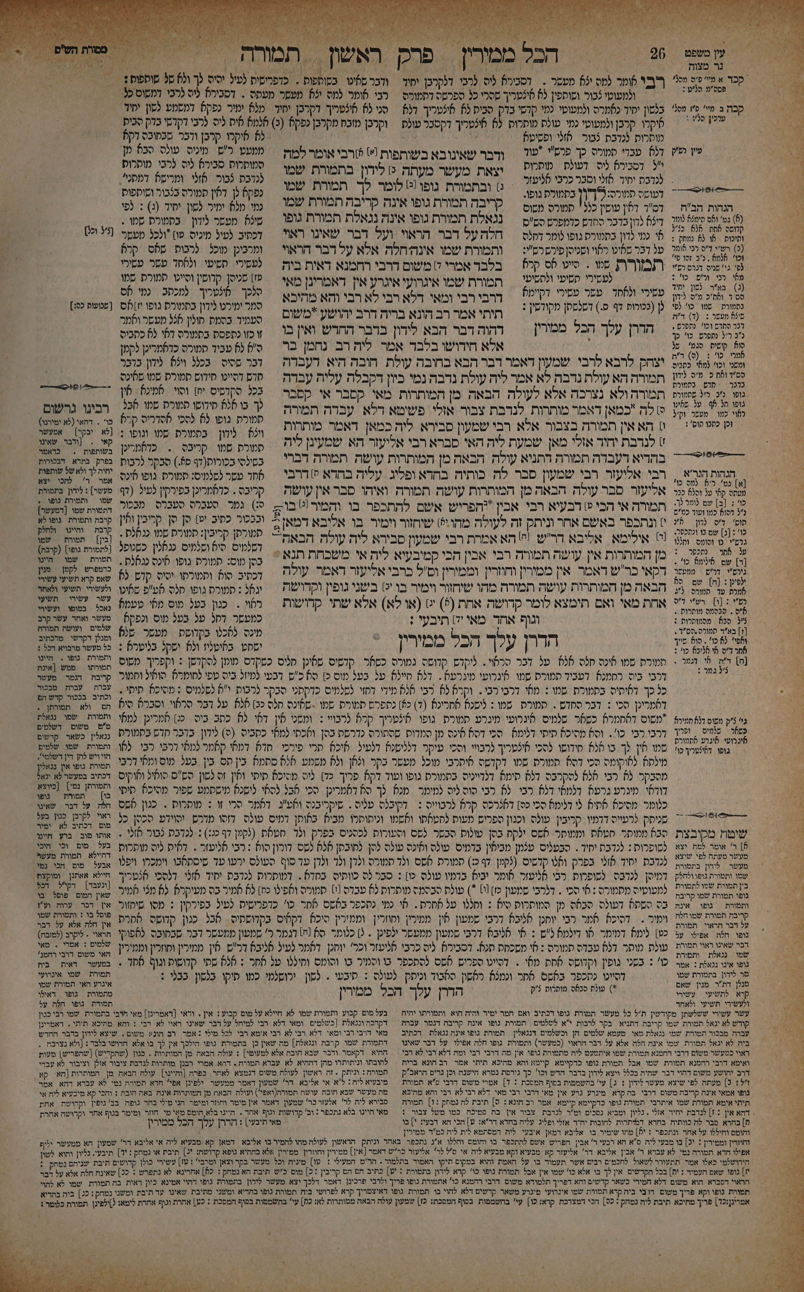 Temurah 13 — amud beis