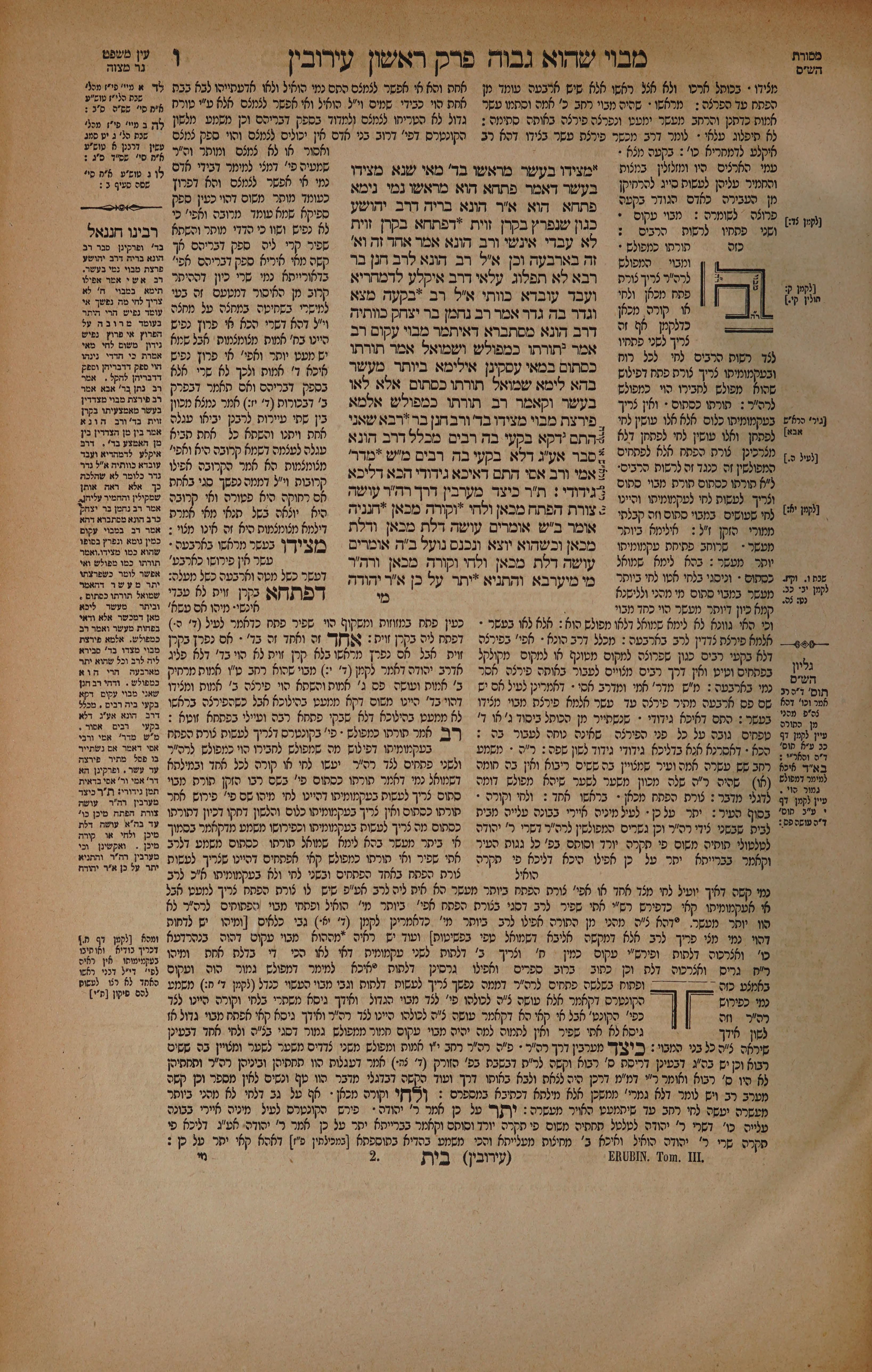Eruvin 6 — amud alef
